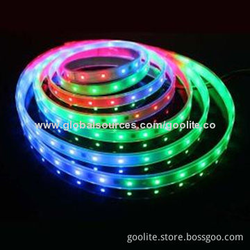 TM1809 Magic LED Strip, Best Price 30LEDs/m, DC 5V/12V, 10IC Addressable Waterproof